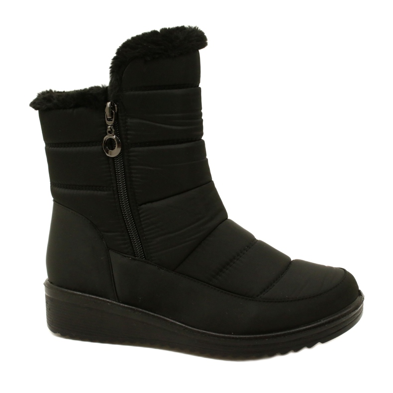 News Bottes de neige isolées 5065 avec fermeture éclair pour femmes, noir NOUVELLES le noir