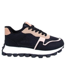 Baskets à semelles hautes de Bois Black le noir