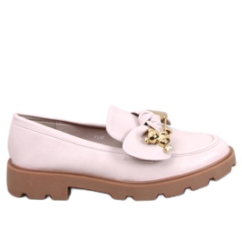 Mocassins avec un ours doré Beige Miel