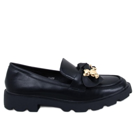 Mocassins avec ours doré Honey Black le noir