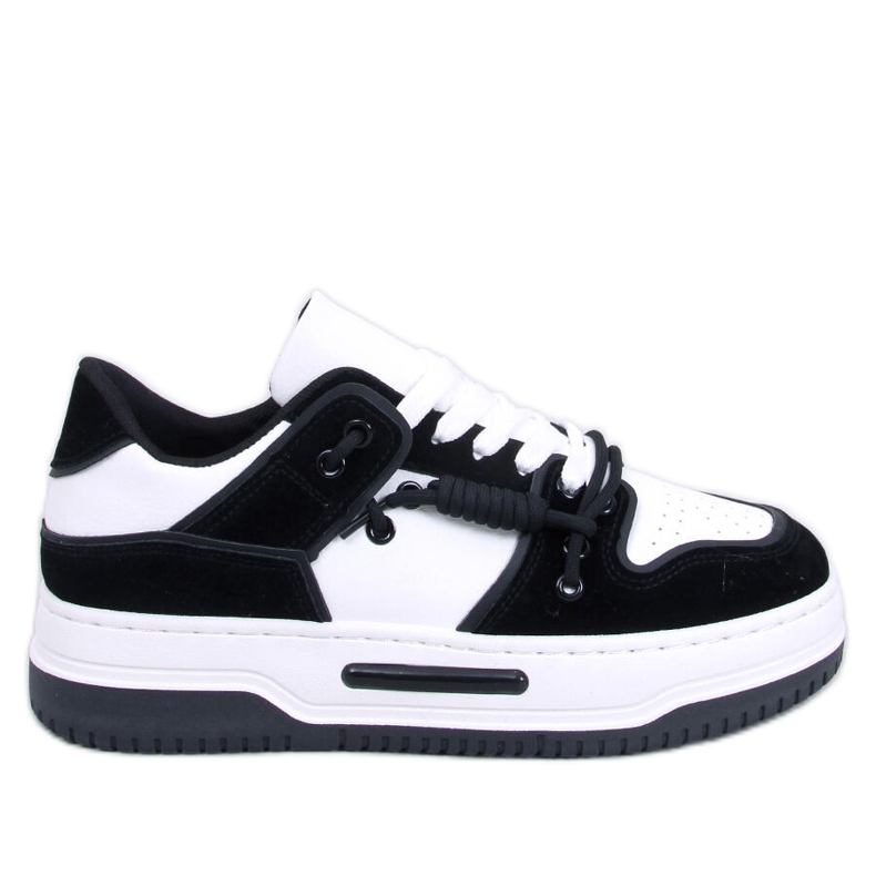 Clavell Baskets noires à semelles hautes blanche