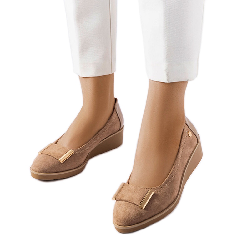 Inna Ballerines avec semelle en cuir de Kajla le noir