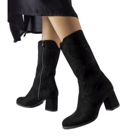 Bottines ajourées noires Vergiate le noir