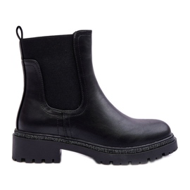 Bottines Jodhpur en Cuir pour Femme Black Crowder le noir