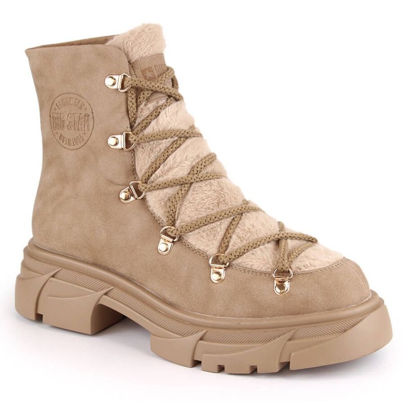 Bottes plateforme avec fourrure Big Star W INT1926B beige