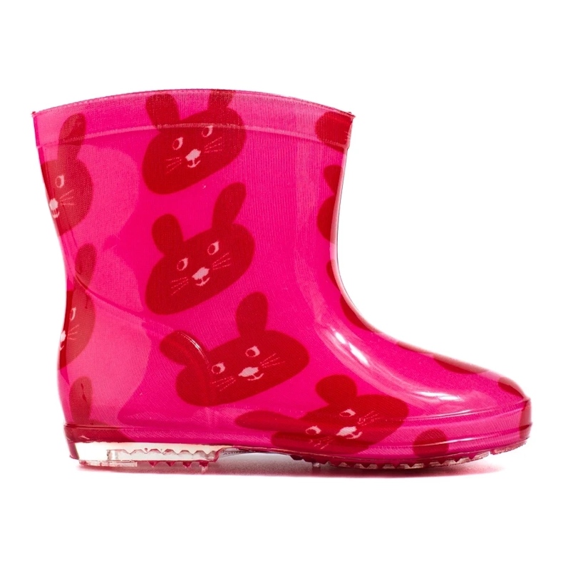 Bottes en caoutchouc rose fille avec lapins Shelovet Bottes en caoutchouc rose fille avec lapins Shelovet