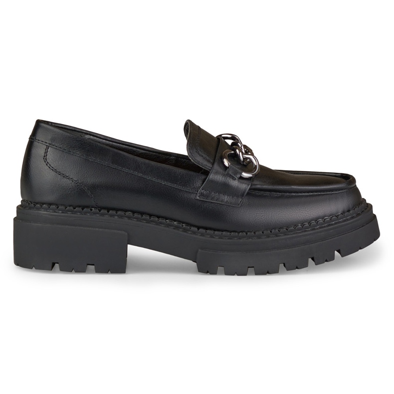 La.Fi Mocassins noirs sur plateforme en cuir écologique le noir La.Fi Mocassins noirs sur plateforme en cuir écologique le noir