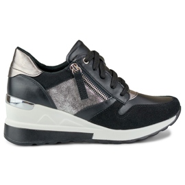 Chaussures de sport compensées noires