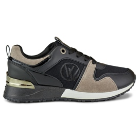 Baskets Jersy noires à la mode