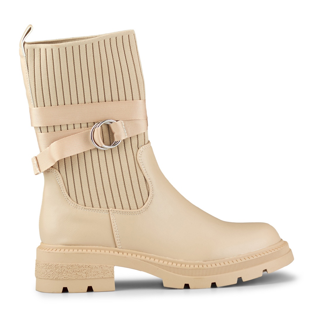 Bottines beige clair tige lastique