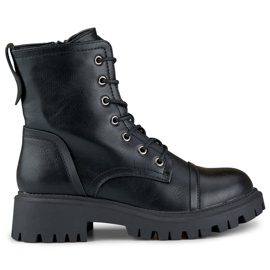 Bottes de travail classiques à lacets femme Brigitte noir