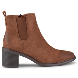 Bottes en daim marron pour femme sur un poteau confortable brun Bottes en daim marron pour femme sur un poteau confortable brun