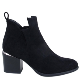 Hallie Bottines à talons en daim noir le noir