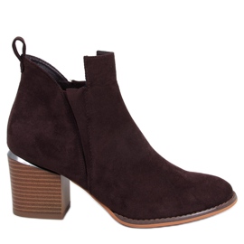 Bottes à talons en daim Hallie Brown brun
