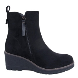 Meyer Bottines compensées noires le noir