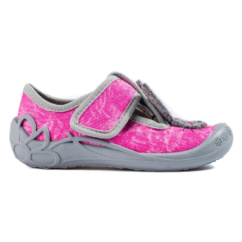 Chaussons velcro fille marbre rose Shelovet