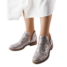 Bottines ajourées métallisées de Giuseppina Chelsea boots argent Bottines ajourées métallisées de Giuseppina Chelsea boots argent