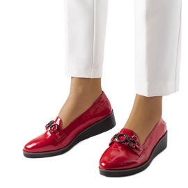 Inna Mocassins compensés vernis rouges d'Erin