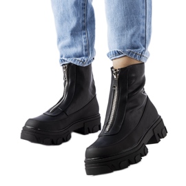 Bottines épaisses noires de Morley le noir