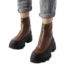 Inna Bottines épaisses marron de Morley brun