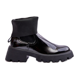 Bottines Jodhpur Laquées Femme Noir Pavo le noir