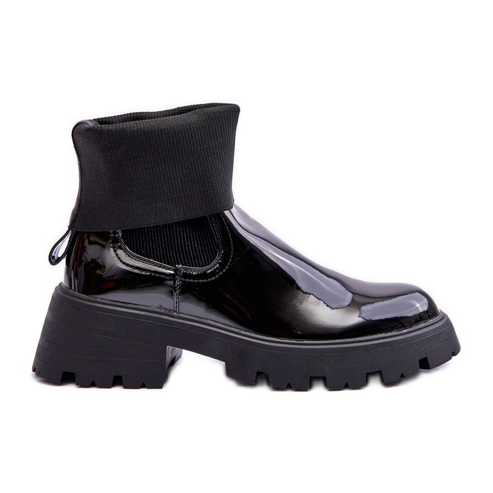 Bottines Jodhpur Laquées Femme Noir Pavo le noir