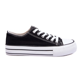 FB3 Baskets basses classiques à plateforme noires Jazlyn