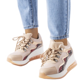 Inna Baskets compensées roses de Dajdla