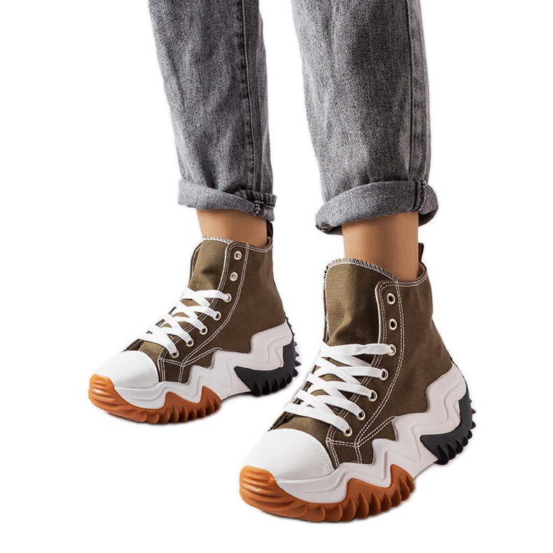 Baskets vertes à semelles épaisses de Toro