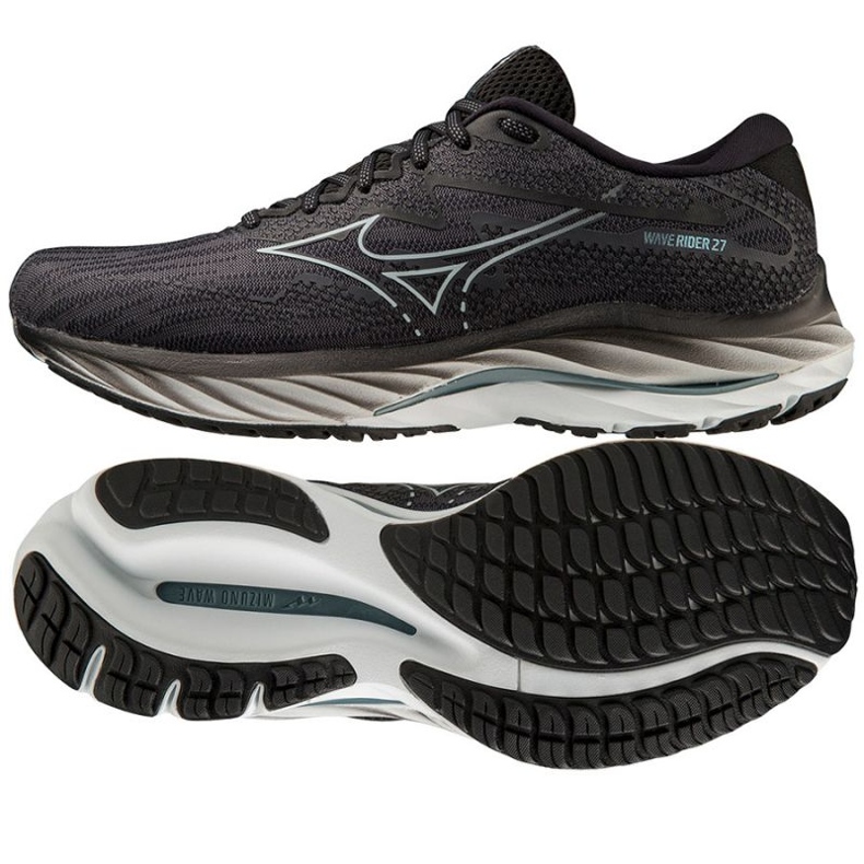 Chaussures de course Mizuno Wave Rider 27 M J1GC230302 le noir