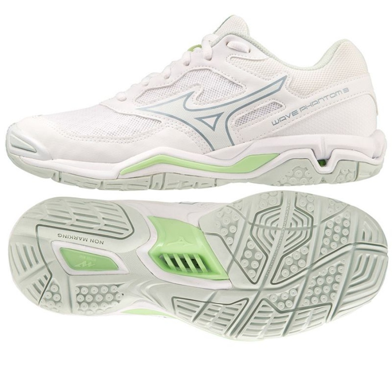 Chaussures de handball Mizuno Wave Phantom 3 W X1GB226035 blanche blanche Chaussures de handball Mizuno Wave Phantom 3 W X1GB226035 blanche blanche