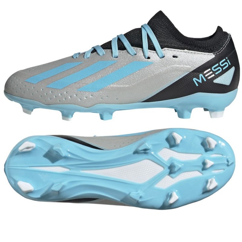 Chaussures de football Adidas X Crazyfast Messi.3 Fg Jr IE4077 gris nuances de gris Chaussures de football Adidas X Crazyfast Messi.3 Fg Jr IE4077 gris nuances de gris