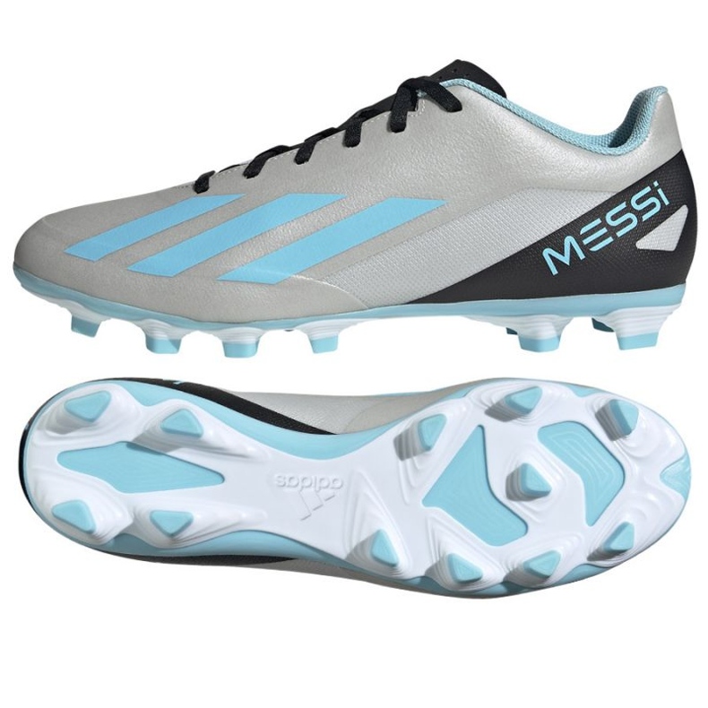 Chaussures de football Adidas X Crazyfast Messi.4 FxG M IE4072 gris nuances de gris