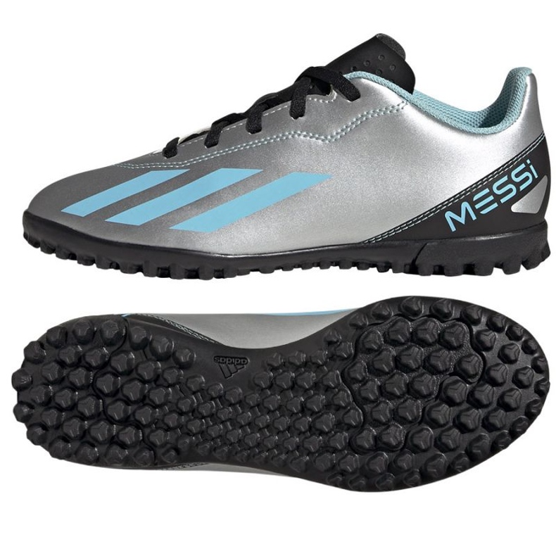 Chaussures de football Adidas X Crazyfast Messi.4 Tf Jr IE4068 gris nuances de gris