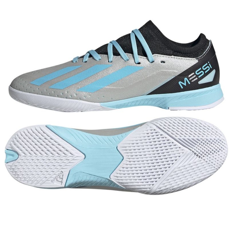 Chaussures de football Adidas X Crazyfast Messi.3 In Jr IE4075 argent Chaussures de football Adidas X Crazyfast Messi.3 In Jr IE4075 argent