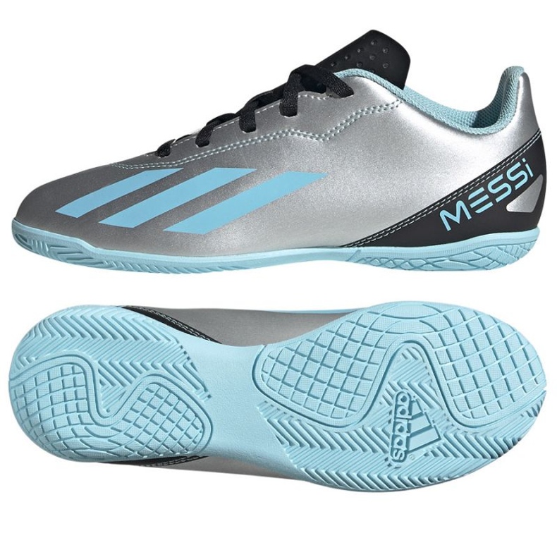 Chaussures de football Adidas X Crazyfast Messi.4 In Jr IE4070 nuances de gris