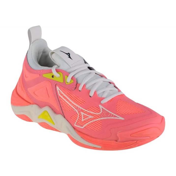Chaussures de volley-ball Mizuno Wave Momentum 3 W V1GC231206 rouge nuances de gris Chaussures de volley-ball Mizuno Wave Momentum 3 W V1GC231206 rouge nuances de gris