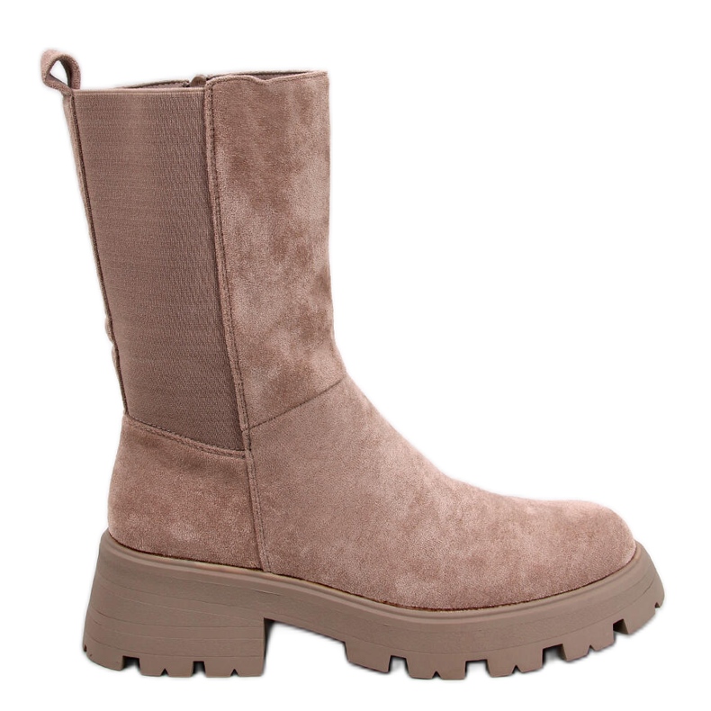 Bottines Chelsea montantes Seuss kaki beige