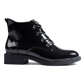 Bottines Vinceza laquées noires pour femme le noir Bottines Vinceza laquées noires pour femme le noir