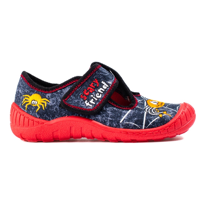 Chaussons araignées noirs et rouges de Shelovet bleu