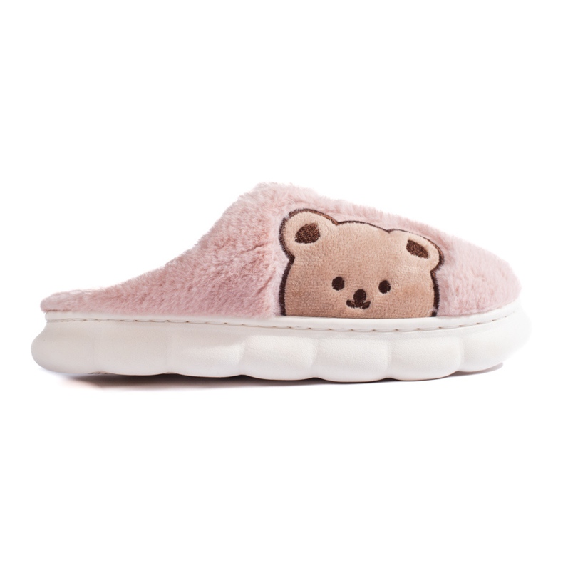 Chaussons femme avec ours en peluche rose clair Shelovet Chaussons femme avec ours en peluche rose clair Shelovet