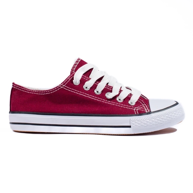 Baskets basses femme Shelovet bordeaux rouge