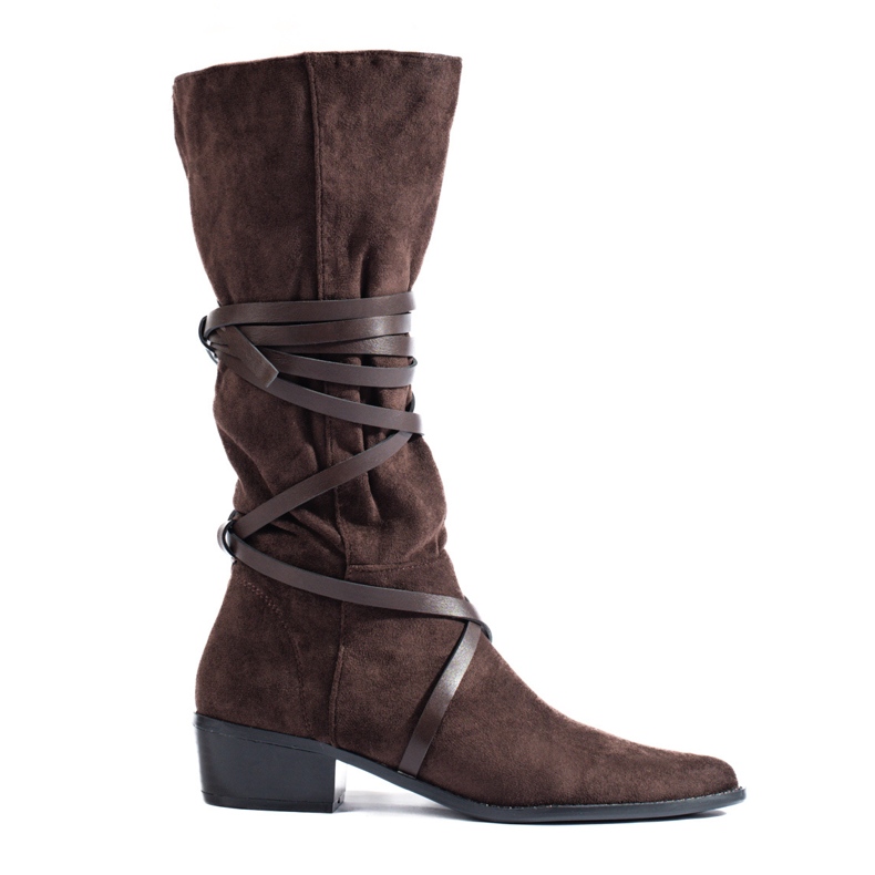 Bottines femme en daim marron Shelovet brun