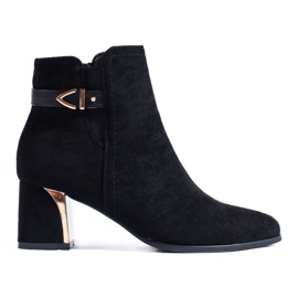 Bottes classiques en daim noir de Shelovet le noir