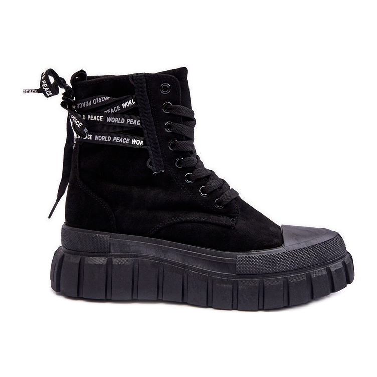 Bottes à plateforme en daim pour femmes, noir Rafter le noir