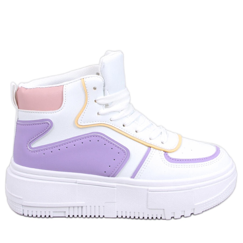 Baskets montantes Storm BLANC / VIOLET blanche