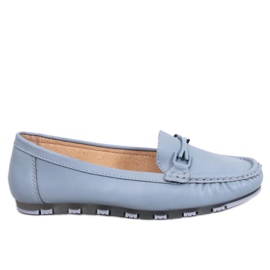 Mocassins classiques avec semelle intérieure en cuir Debell Bleu