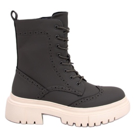 Aubert Bottines à lacets vertes