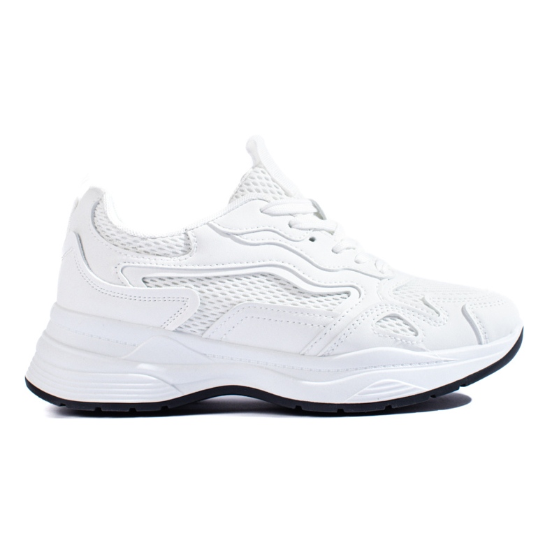 Baskets femme Shelovet blanches à lacets