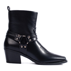 Bottes de cowboy noires pour femmes de Shelovet